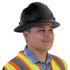 Full Brim Safety Hard Hat with 4 Point Suspension