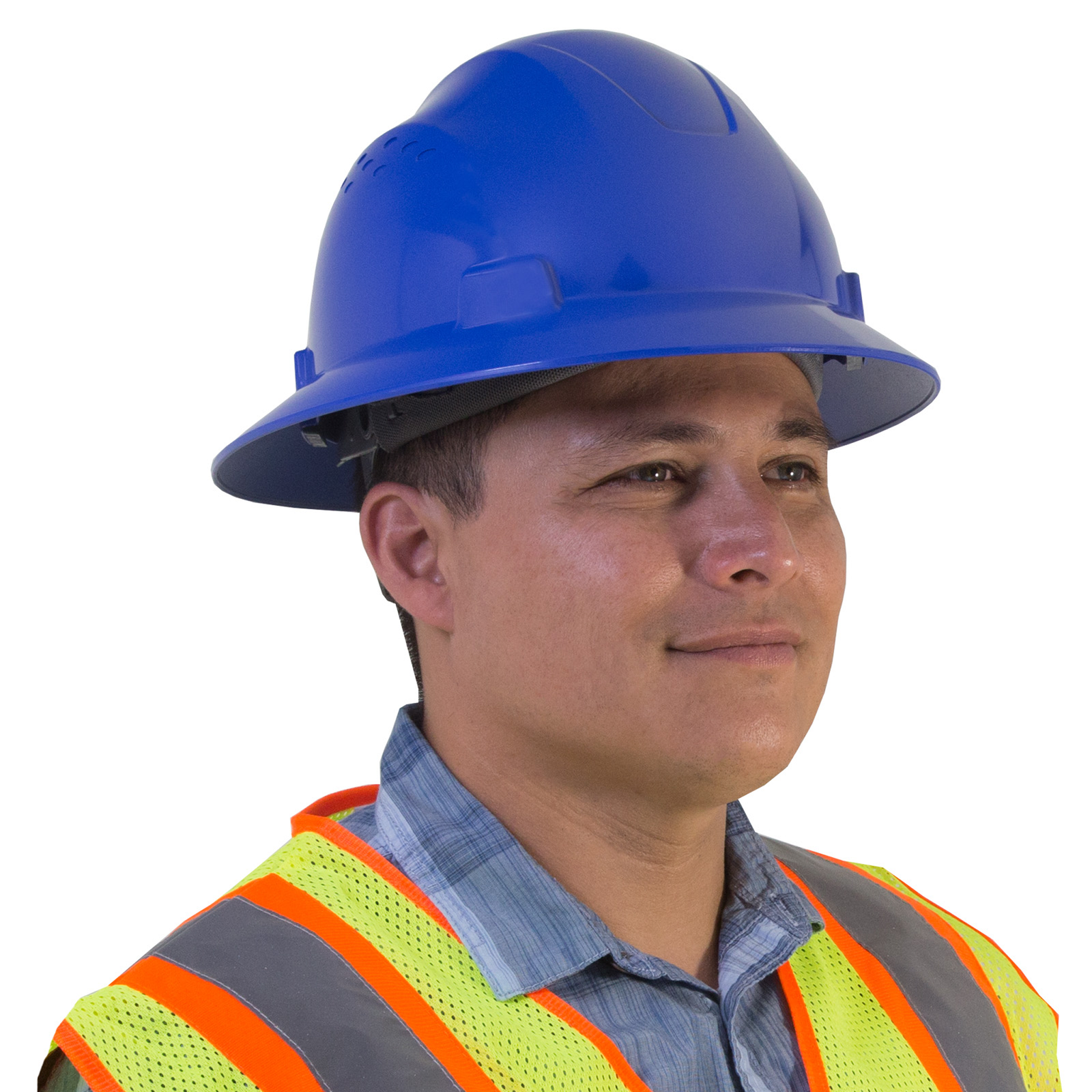 Full Brim Safety Hard Hat with 4 Point Suspension