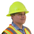 Full Brim Safety Hard Hat with 4 Point Suspension