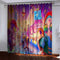 Fall Guys Pattern Curtains Blackout Window Drapes