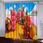 Fall Guys Pattern Curtains Blackout Window Drapes