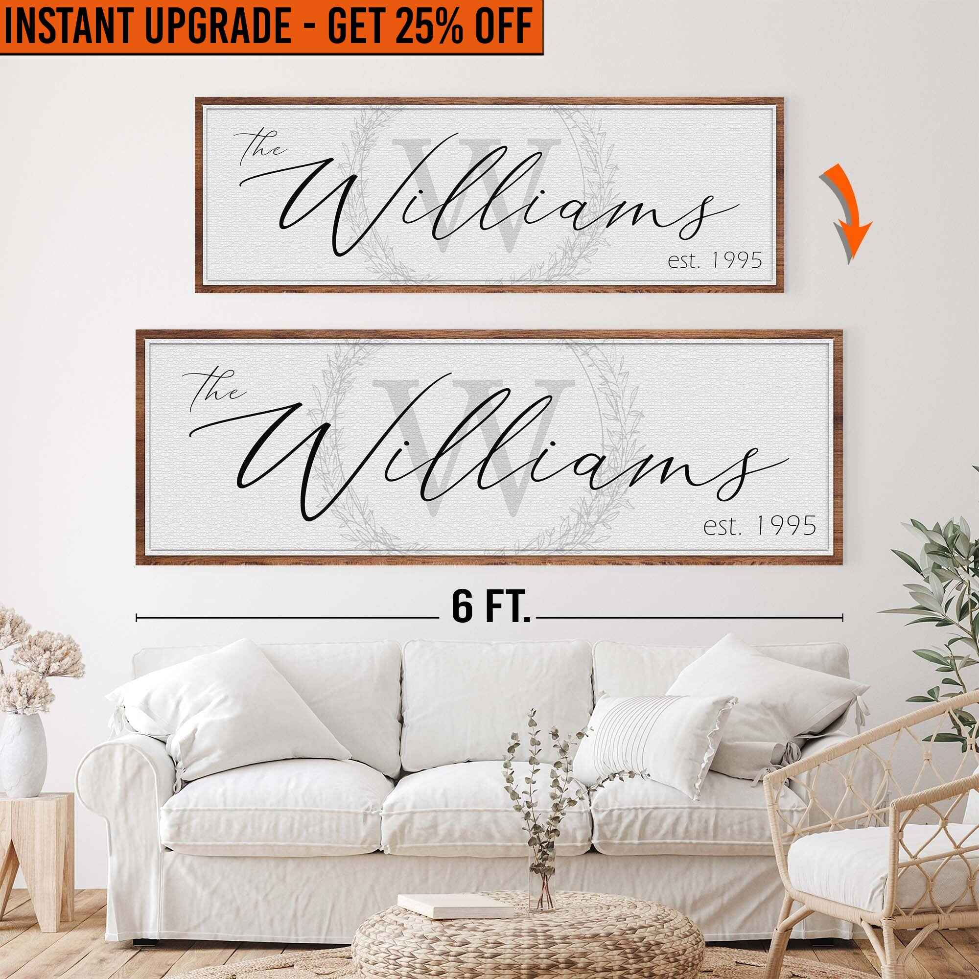 Upgrade Your 20x60 Inches 'Family Sign' Canvas To 24x72 Inches