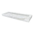 Fantasy White Marble Modern Rectangular Sink Wall-mount Bathroom Sink (W)18" (L)52" (H)5"