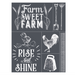 Farm Sweet Farm - Mesh Stencil 8.5x11