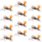 Feth Hopper Pink - Foam Grasshopper Fly Pattern - 1 Dozen Flies Hook Size 10