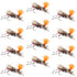 Feth Hopper Pink - Foam Grasshopper Fly Pattern - 1 Dozen Flies Hook Size 10