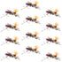 Feth Hopper Purple - Foam Grasshopper Fly Pattern - 1 Dozen Flies Hook Size 10