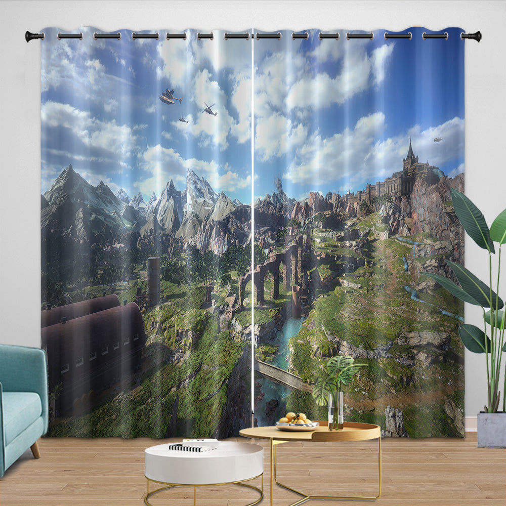 Final Fantasy Curtains Blackout Window Drapes Room Decoration