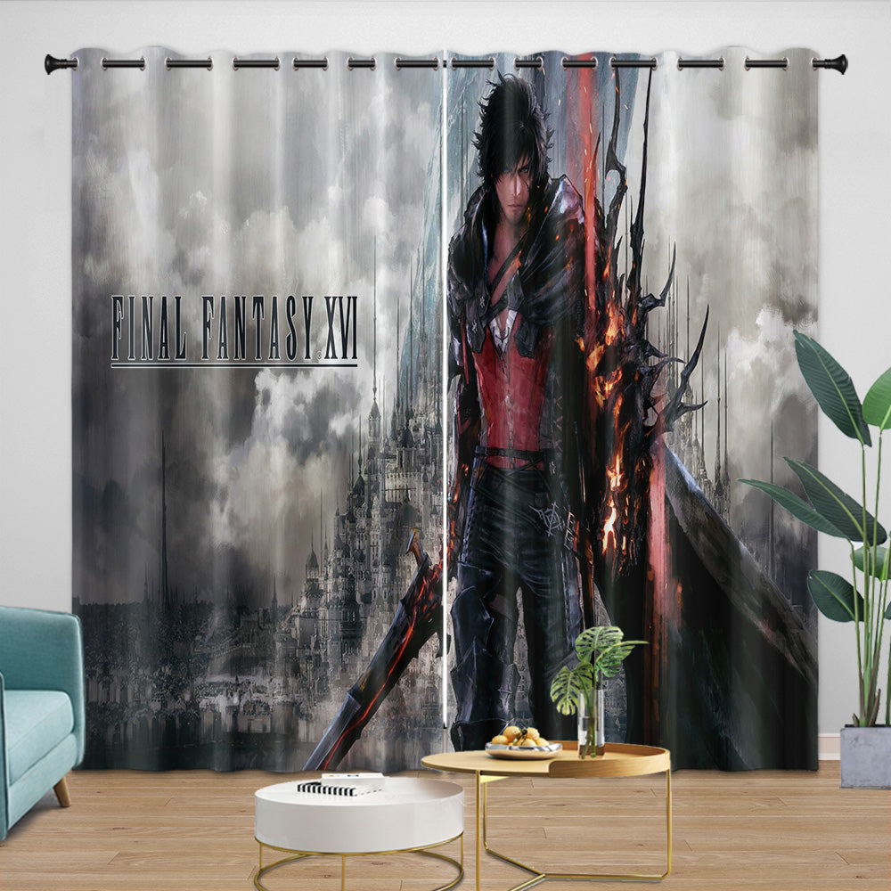 Final Fantasy Curtains Blackout Window Drapes Room Decoration