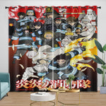 Fire Force Curtains Blackout Window Drapes Room Decoration