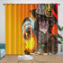 Fire Force Curtains Blackout Window Drapes Room Decoration