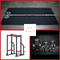 Compact Power Cage Complete Weight Set - Muscle D Fitness - Adjustable Squat Rack - Gym Storage - Chin up Bar Home Gym