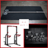 Compact Half Cage Complete Weight Kit - Muscle D Fitness - Storage Squat Rack Adjustable - Dip Handles