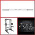 Deluxe Half Rack Complete Weight Set - Muscle D Fitness - Heavy Duty - Adjustable Safety Bars - Pull Up - Vertical Olympic Bar Storage