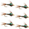 Barbless Bead Head Flashback Pheasant Tail Nymph Fly 6 Flies Hook Size 16