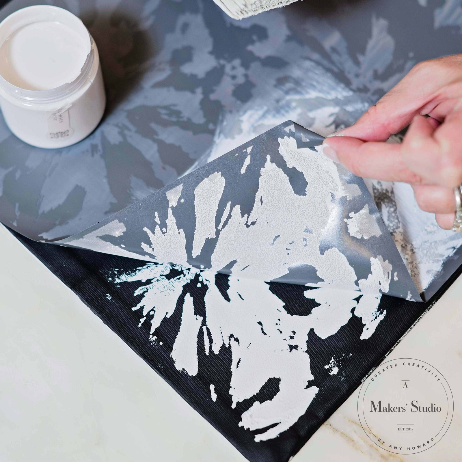 Floral Fireworks - Mesh Stencil 12x12