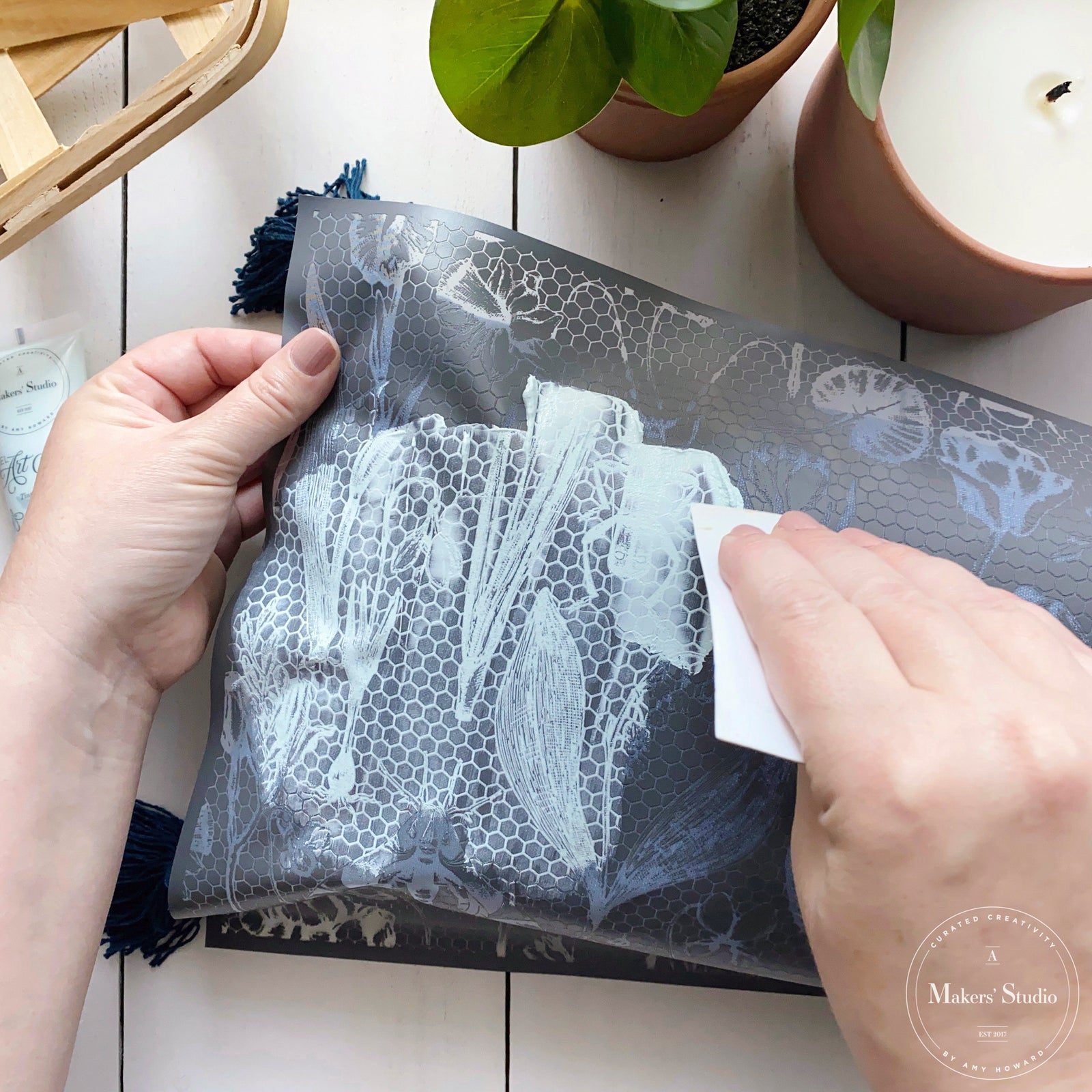 Flowers and Insects - Mesh Stencil - 12x12