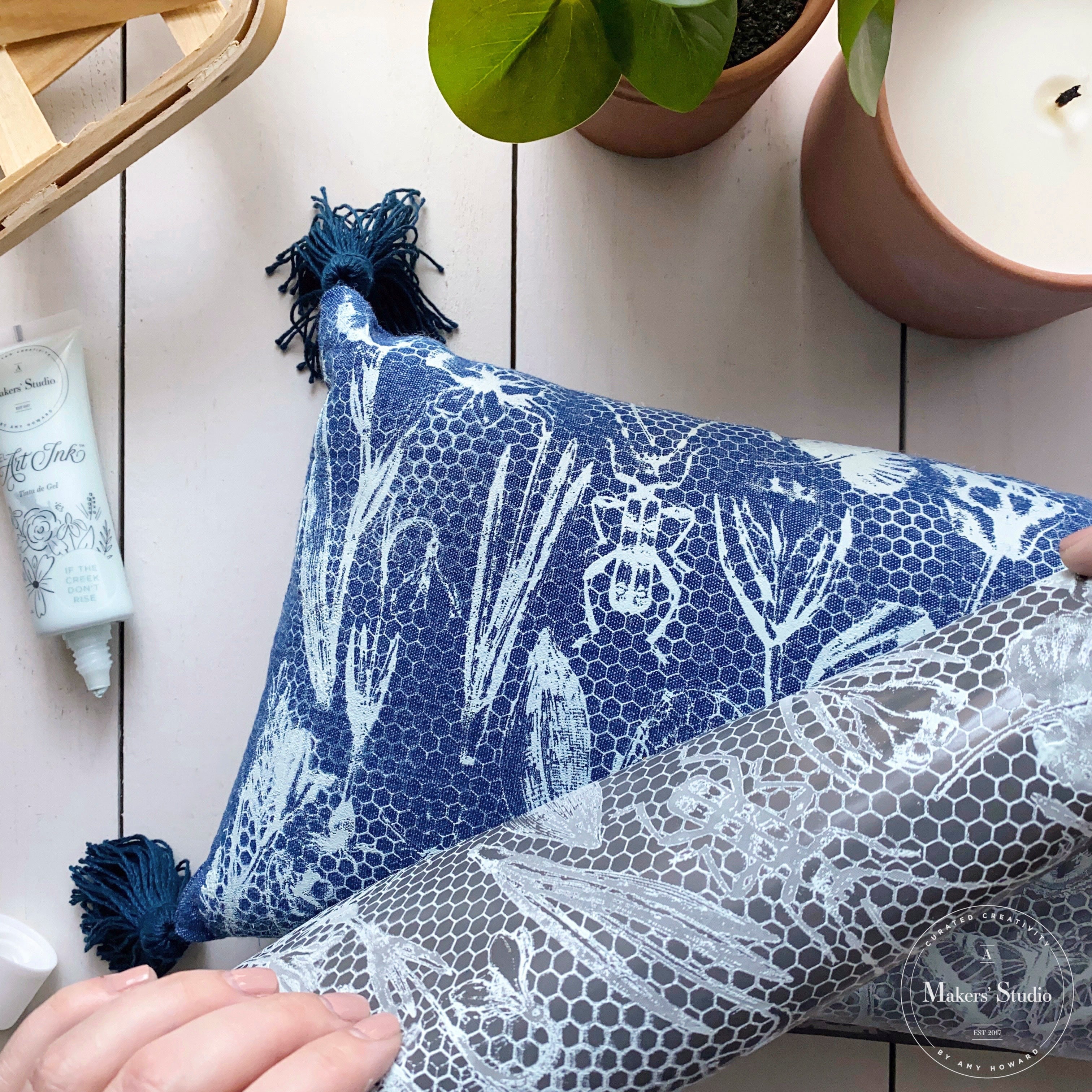 Flowers and Insects - Mesh Stencil - 12x12