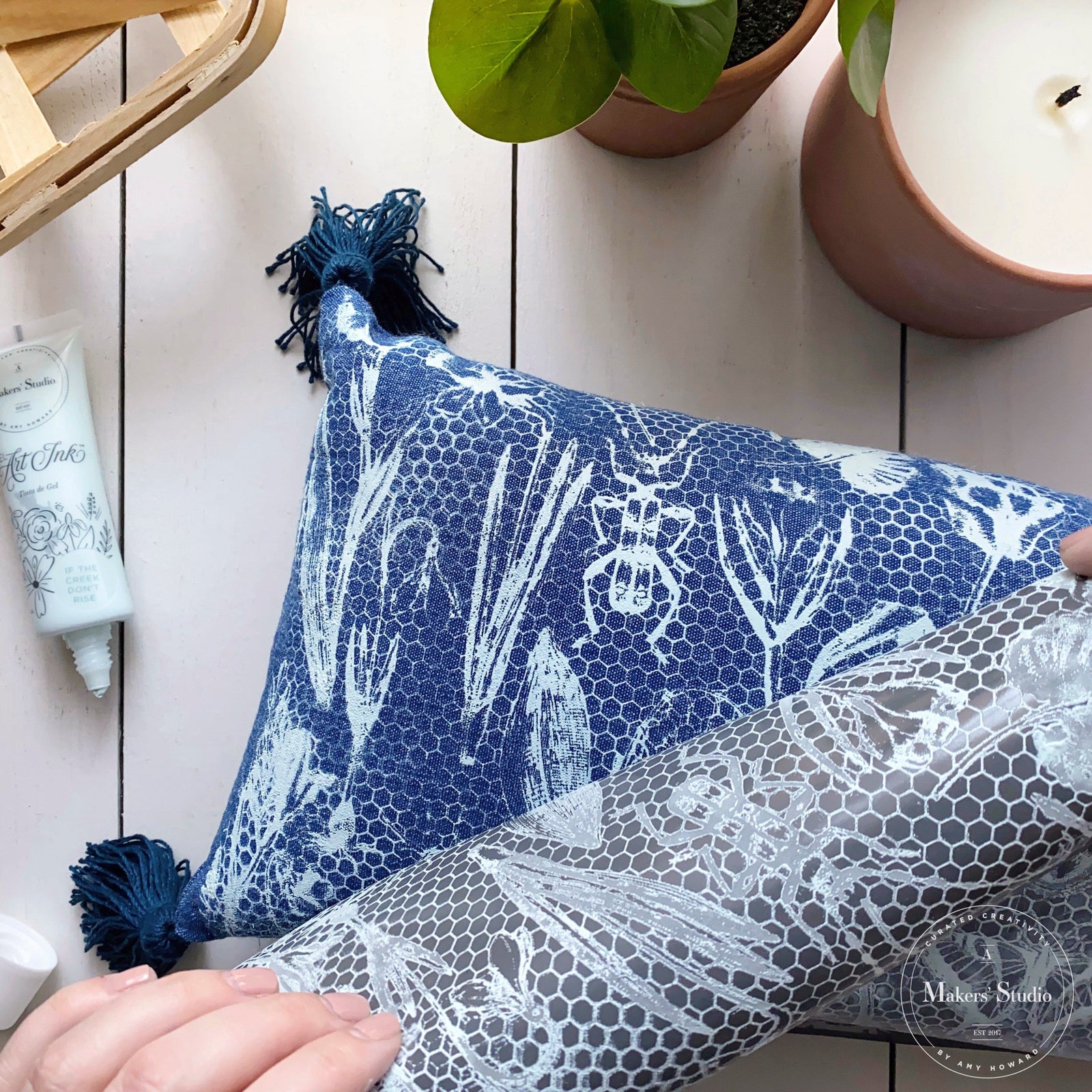 Flowers and Insects - Mesh Stencil - 12x12