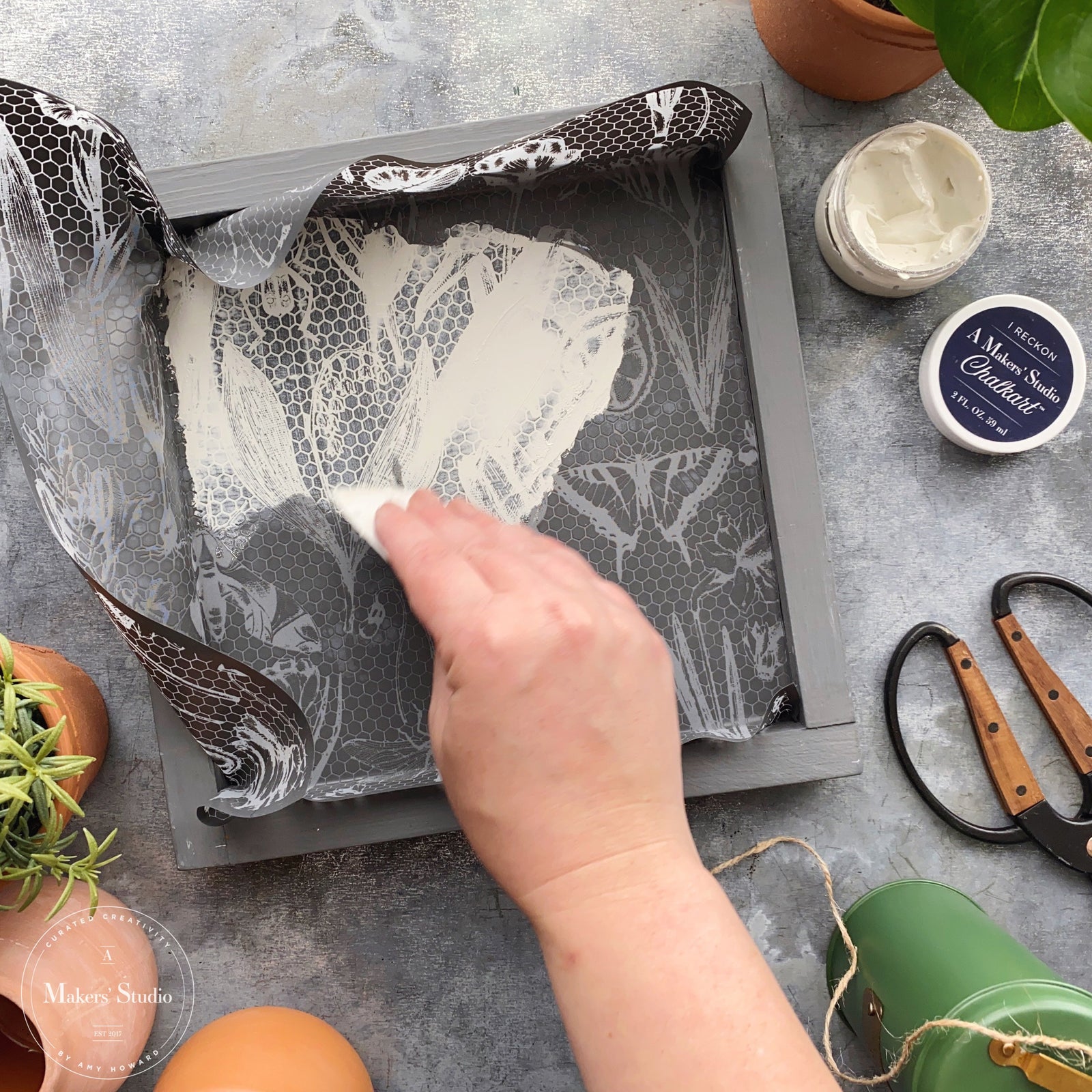 Flowers and Insects - Mesh Stencil - 12x12