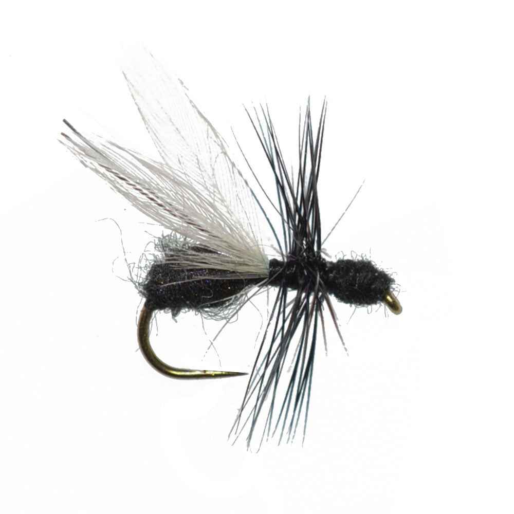 3 Pack Black Fur Flying Ant Terrestrial Trout Dry Fly - Hook Size 16