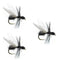 3 Pack Black Fur Flying Ant Terrestrial Trout Dry Fly - Hook Size 18
