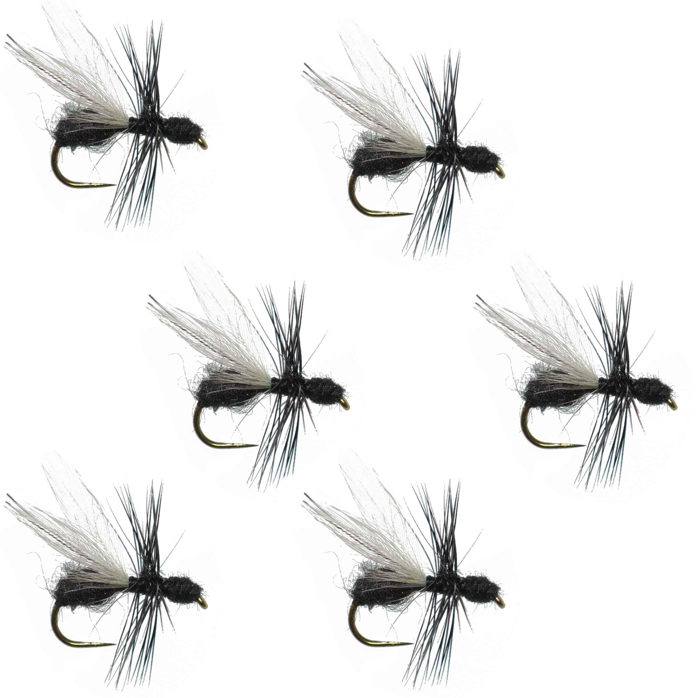 Black Fur Flying Ant Terrestrial Trout Dry Fly - 6 Flies Hook Size 18