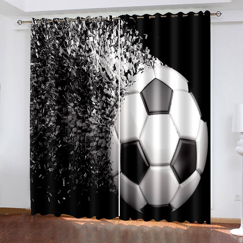 Football Curtains Blackout Window Drapes