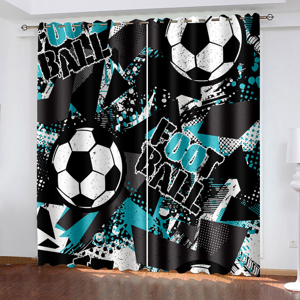 Football Curtains Blackout Window Drapes