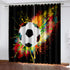 Football Soccer Curtains Blackout Window Drapes