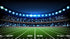Football Stadium Wallpaper Mural. Bright lights over 50 yard line. #6787
