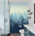 Misty Forest Wallpaper. Blue Pastel Color Mural #6772