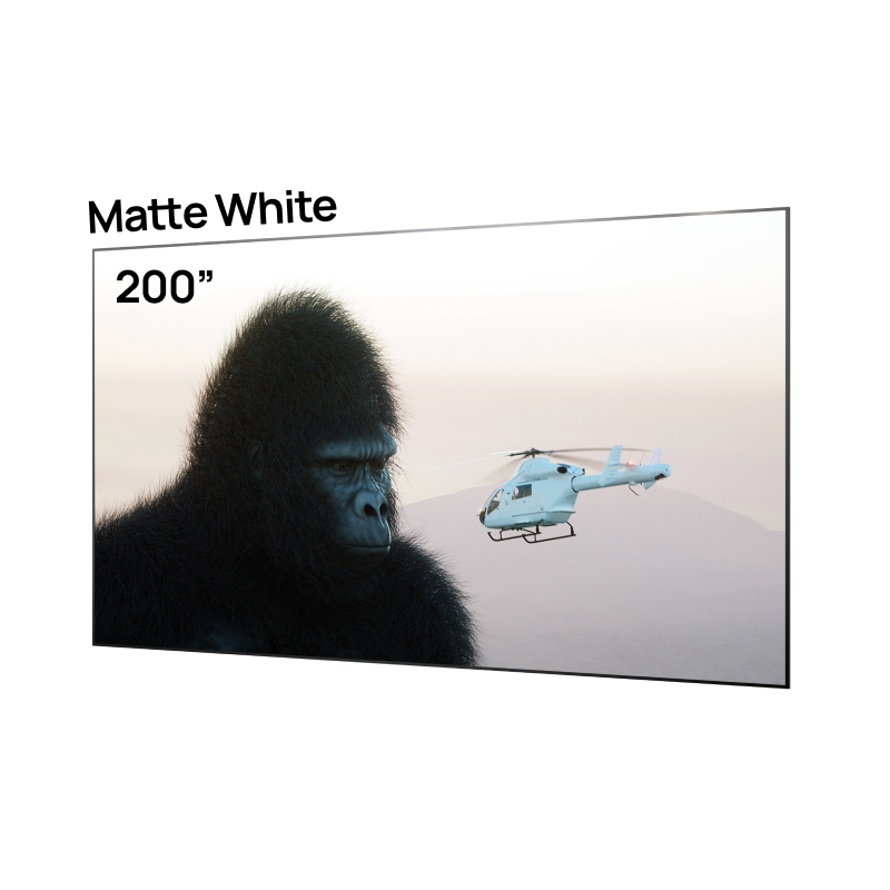 100''-180'' Matte White Screen - Tundra Globe