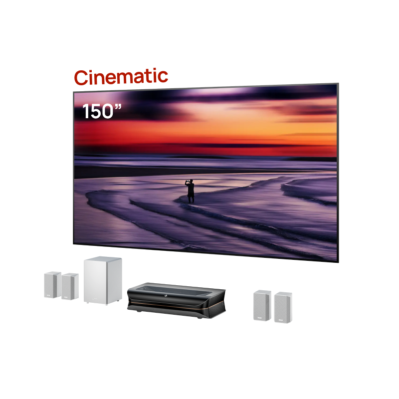 LTV-3500 Pro Plus 150'' Wall-Mount Cinematic ALR Screen Bundle