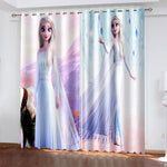 Frozen 2 Elsa Curtains Cosplay Blackout Window Drapes
