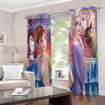 Frozen Elsa Anna Curtains Blackout Window Drapes for Room Decoration