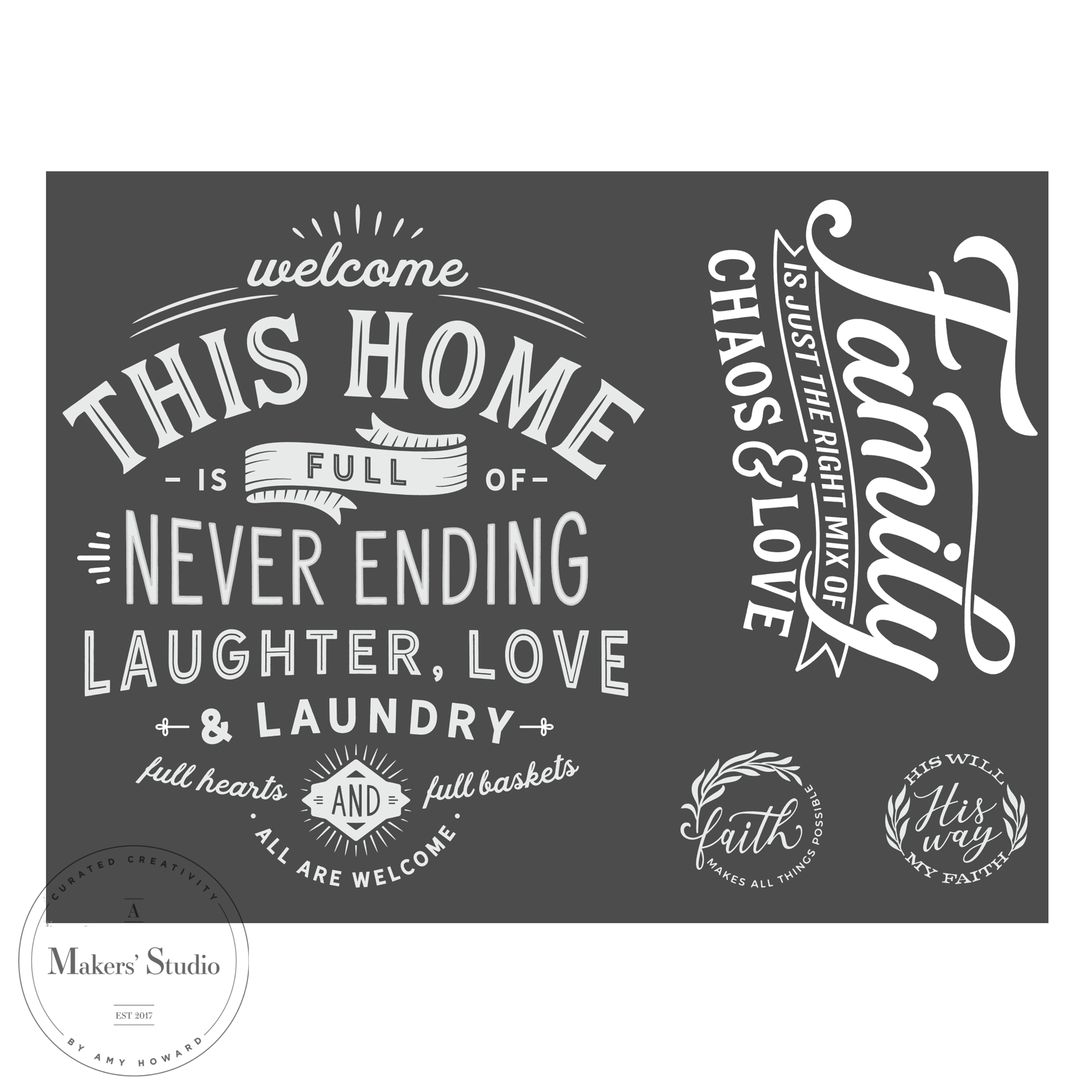 Full House - Mesh Stencil 24x18