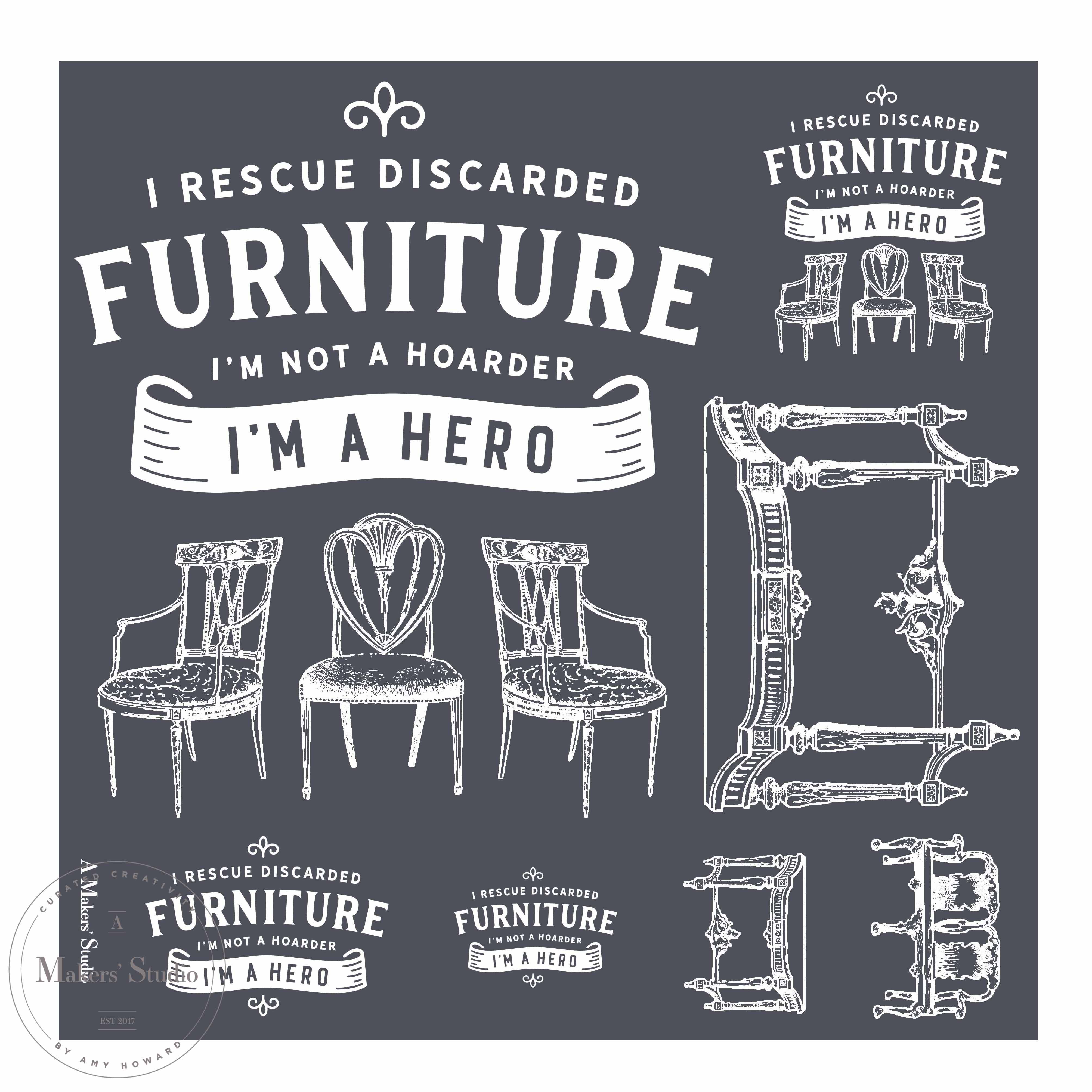Furniture Hero - Mesh Stencil 12x12