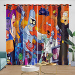 Futurama Curtains Blackout Window Drapes