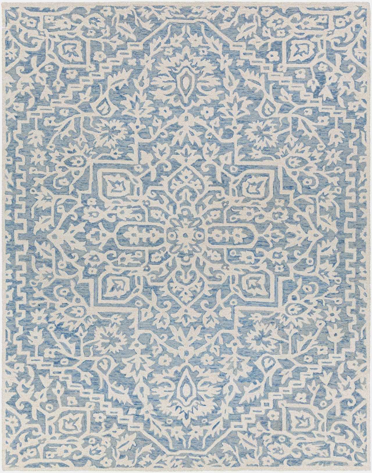 Gagebrook Blue Wool Area Rug