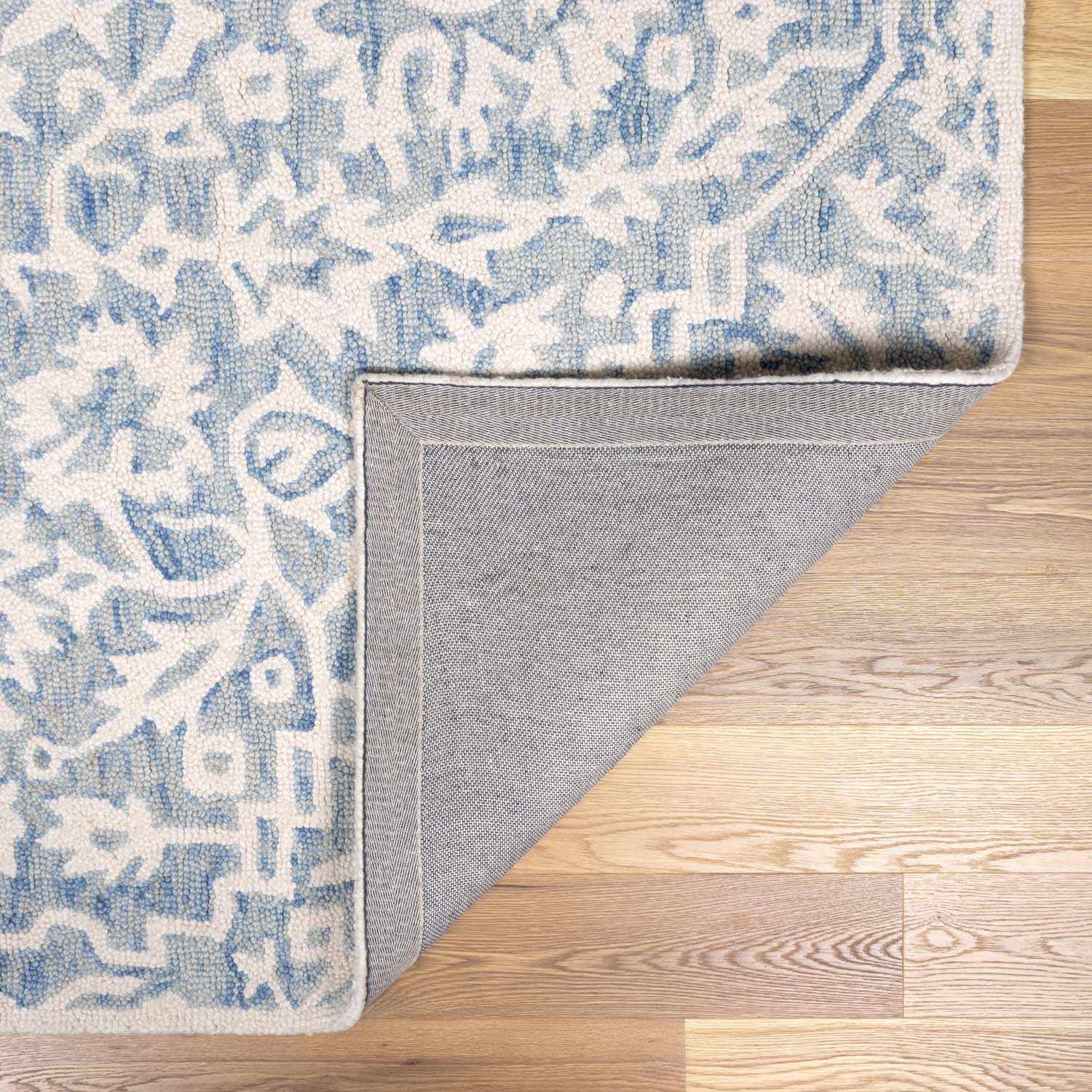 Gagebrook Blue Wool Area Rug