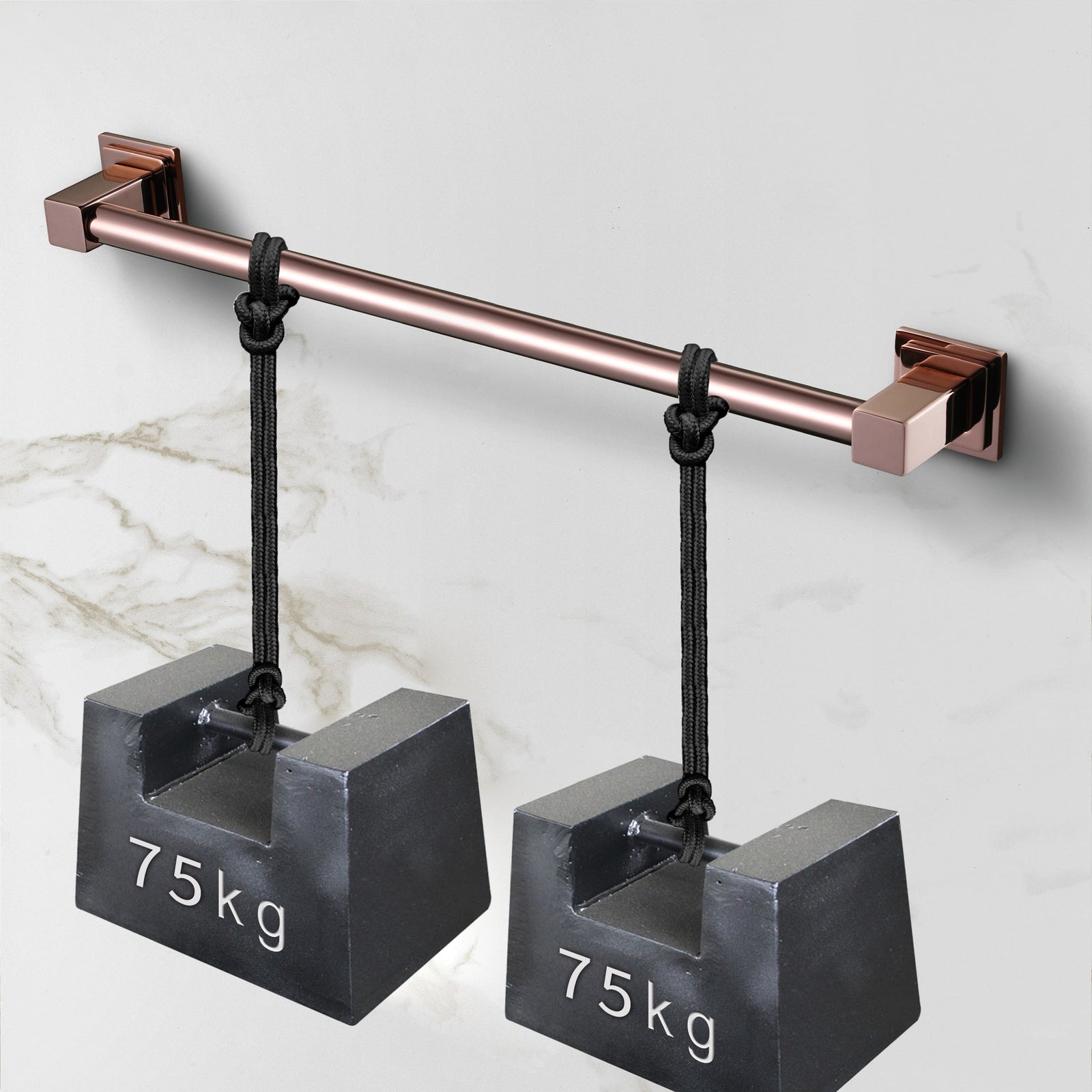 Brushed Gold or Brushed Nickel or Matte Black or Rose Gold 24'' Designer Grab Bar