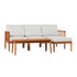 Circa Modern 4-Piece Spindle Solid Wood Outdoor L-Shaped Sectional Set