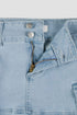 Girls Pleated Denim Mini Skirt