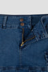 Girls Pleated Denim Mini Skirt