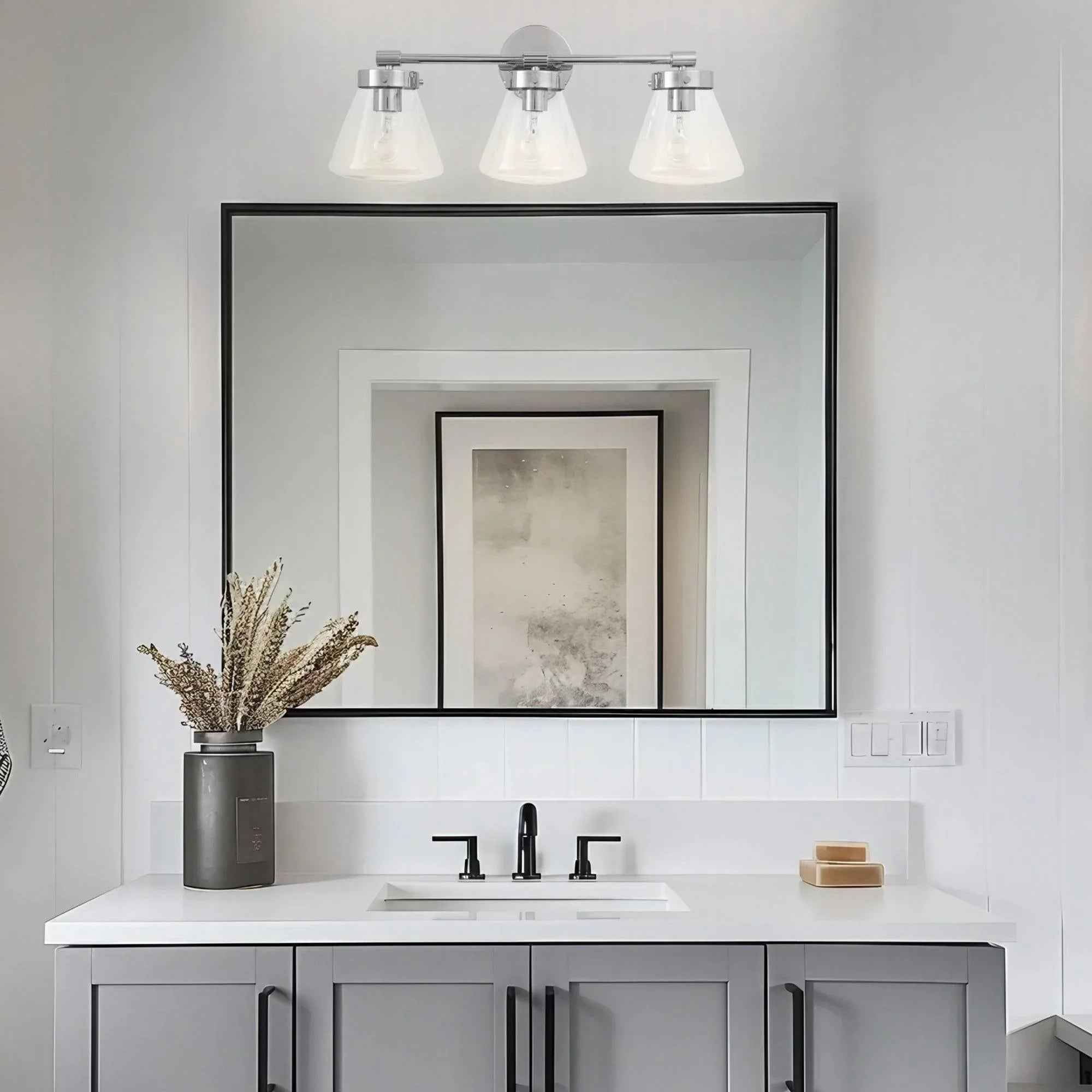 Gleam Modern 3-Light Dimmable Vanity Light