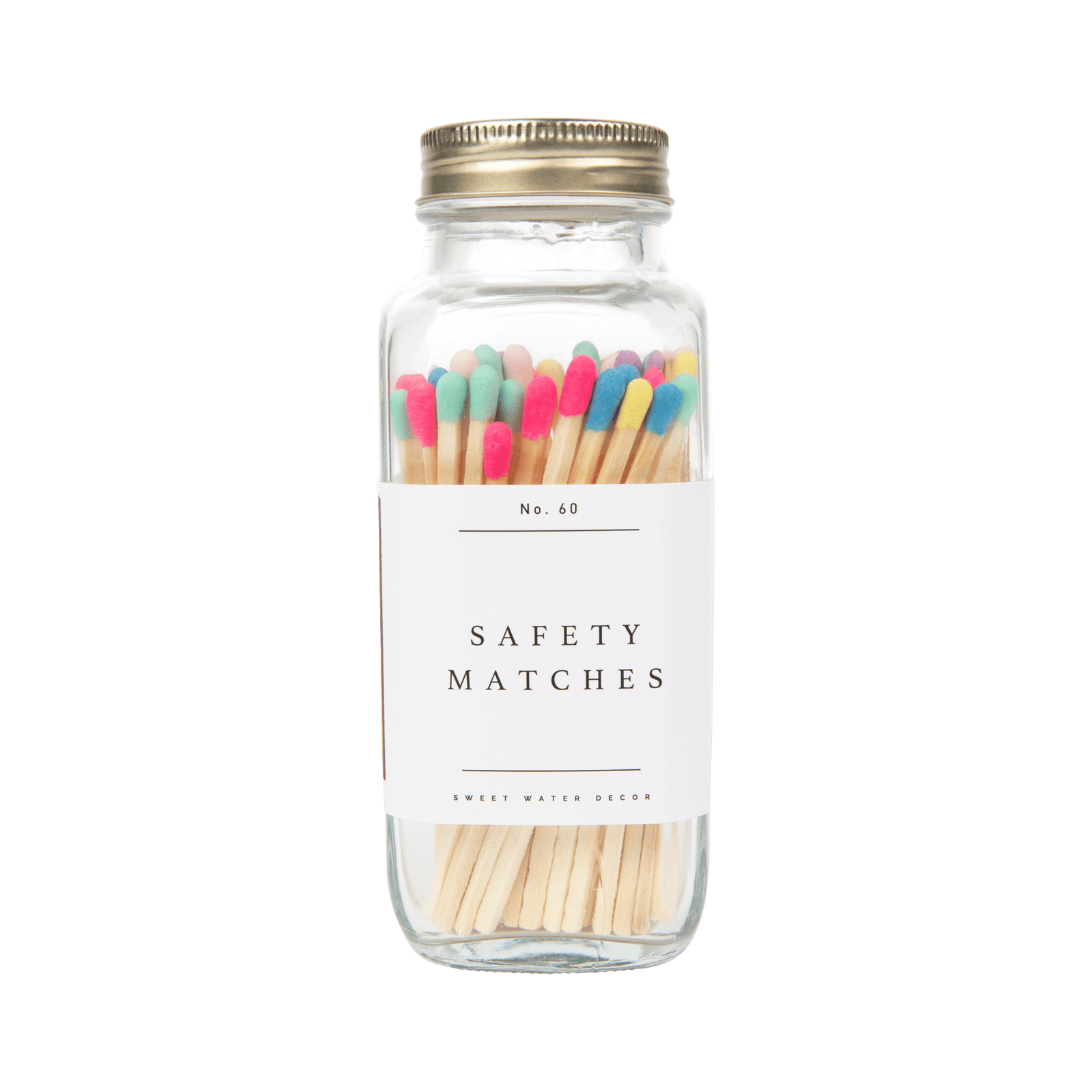Multicolor Rainbow Safety Matches - 60 Count, 3.75