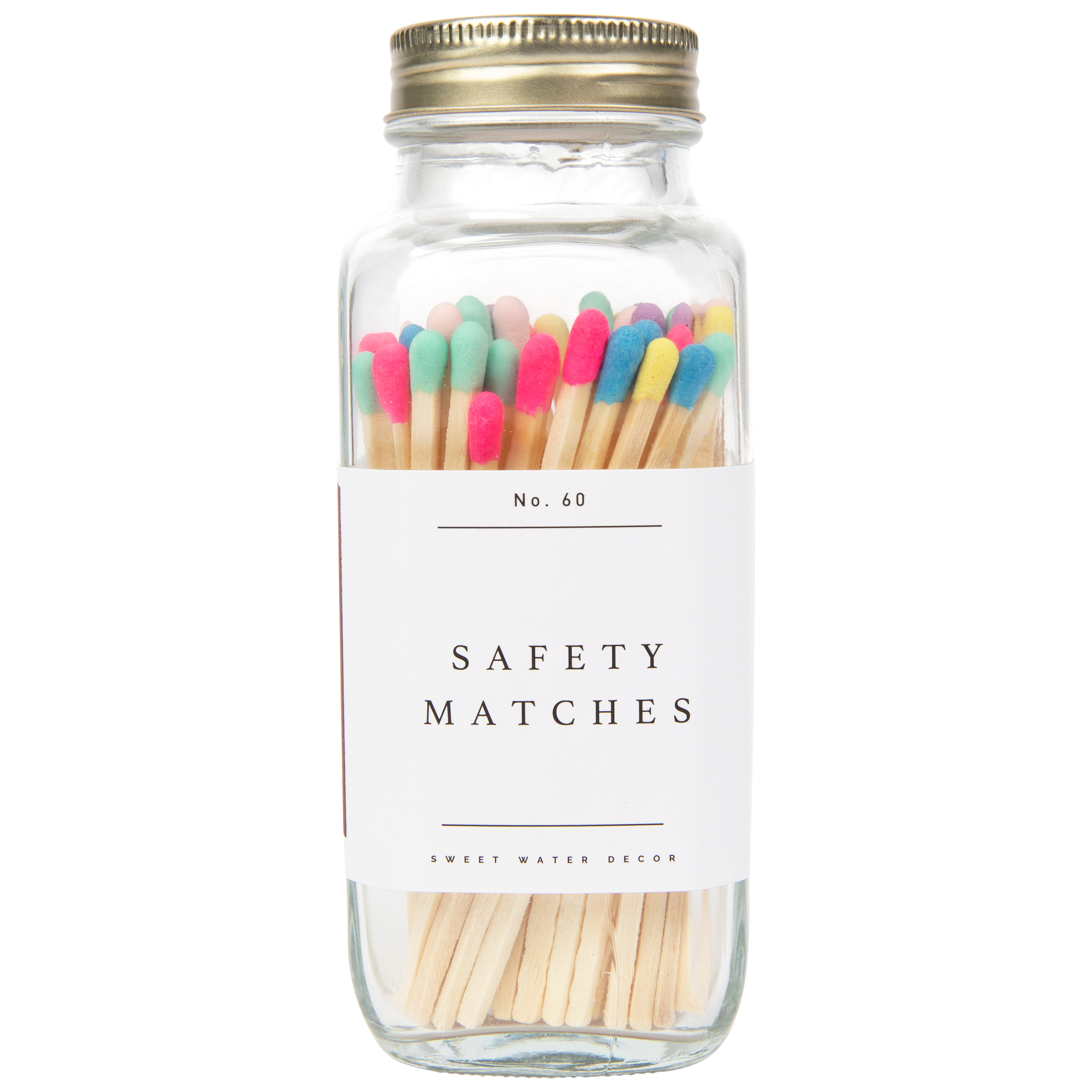 Multicolor Rainbow Safety Matches - 60 Count, 3.75"