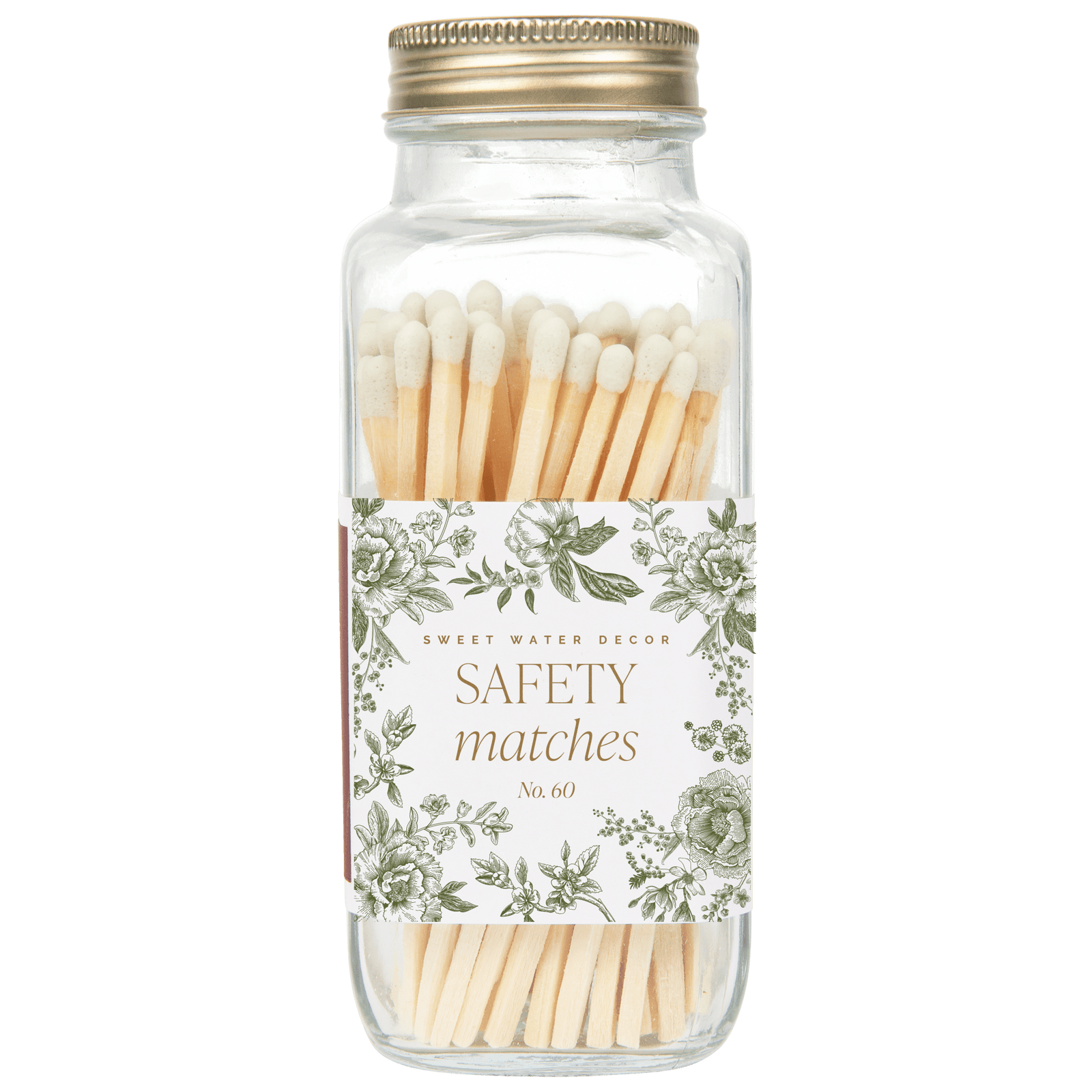 Green Delft White Tip Safety Matches - 60 Count, 3.75