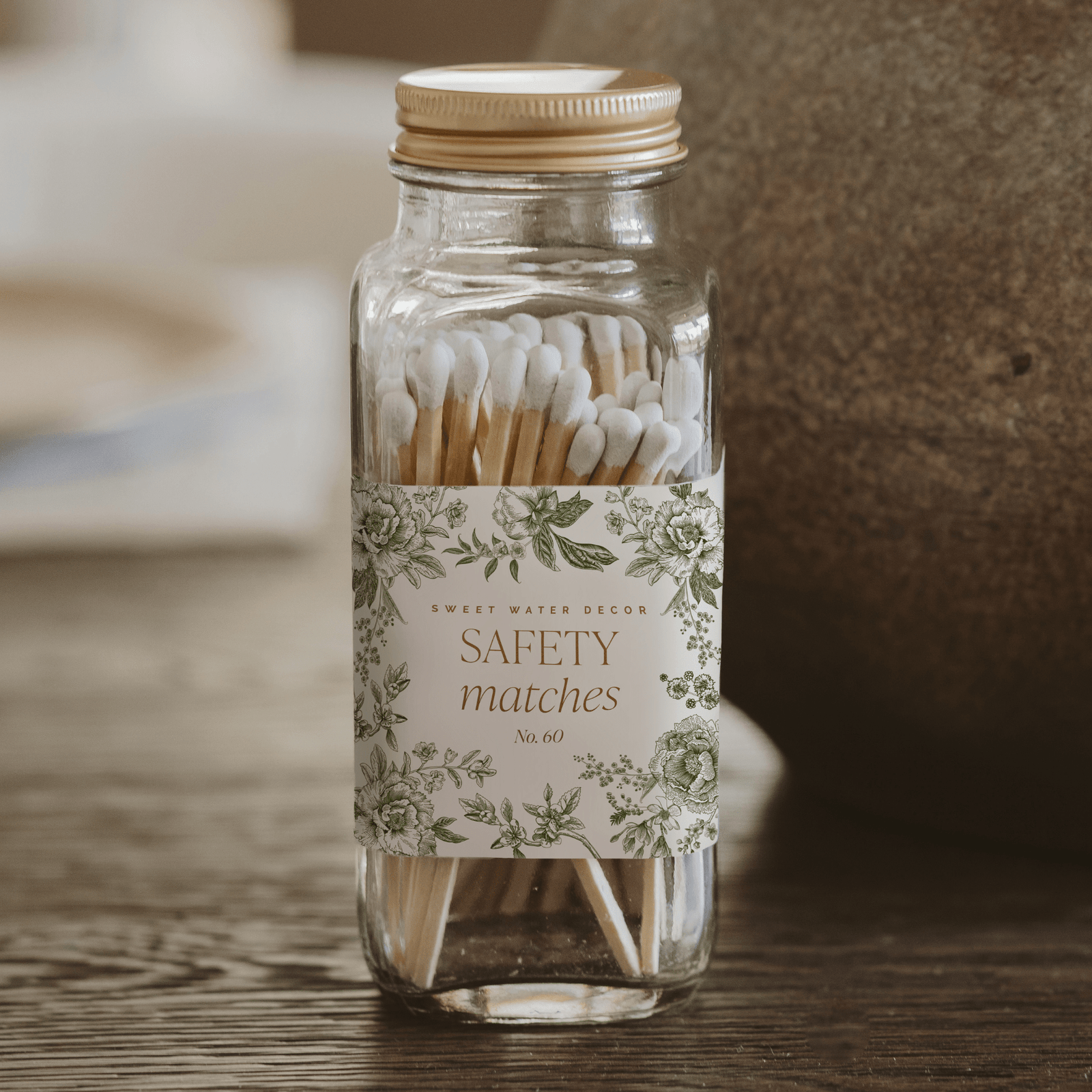 Green Delft White Tip Safety Matches - 60 Count, 3.75